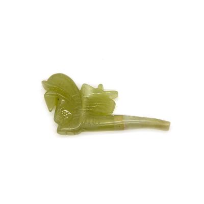 China Tobacco jade bullet smoking pipe herbal xiuyan filter cut pipe for sale