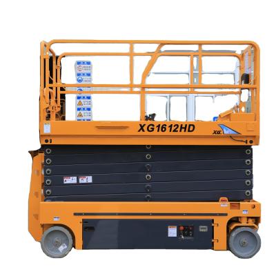 China Hot Sale 16m Electric Scissor Lift Aerial Work Platform For Hotels XG1612HD With Best Price for sale