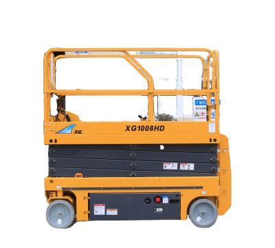 China Reliable quality self-propelled aerial work trucks and scissor aerial work platforms available in the city XG1008HD for sale