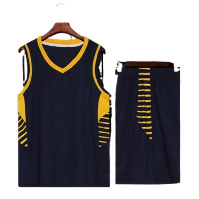 China Wholesale Hot Antibacterial Customize High Quality Logo Basketball Men's Empty Basketball Uniform Tank Tops And Shorts Sets Breathable Clothing for sale