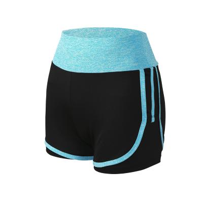 China Wholesale Hot Breathable Customize Logo Fitness And Yoga Wear Manufacturer Fake Two Piece Sports Women Slim High Waist Shorts Yoga Suit for sale