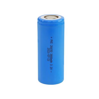 China Toys CE Certificate 26650 3.2V 3800mAh LiFePO4 Lithium Ion Battery Cells For Flashlight LED Lights YA26650-38A803 for sale