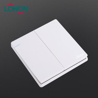 China Metal Backing Plate American Type - 2 Gang 1 Way Two Way Switch Outlet Wall 2 Way Home Switch for sale