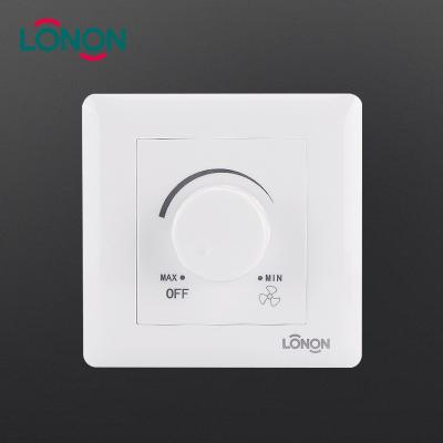 China Metal Holding Plate Small Wall Dimmer Rotary Fan Speed ​​Switch With High Quality for sale