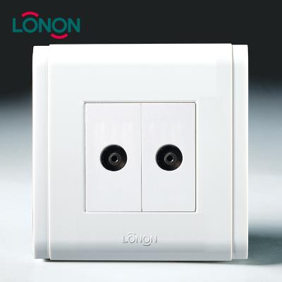 China Residential / General Purpose Double Television Socket TV Outlet Lonon Brand for sale