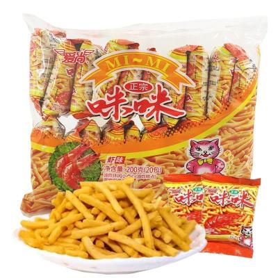 China MIMI Prawn Normal Cookie Puffy Food Supermarket and Grocery Kids Snacks Childhood Snacks Nostalgic Chips 10g for sale