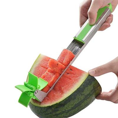 China Viable Watermelon Cutter Melon Slicer Cutter Stainless Steel Windmill Fruit Household Artifact Multi Kitchen Tool for sale