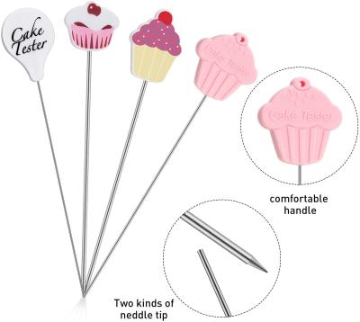 China Viable Reusable Metal Stainless Steel Cake Probe Cake Testing Needle Roll Bread Tester Skewer Pin Tester for sale