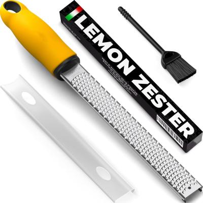 China Viable Stainless Steel Handle Lemon Ginger Potato Grater Soft Cheese Grater Zester for sale