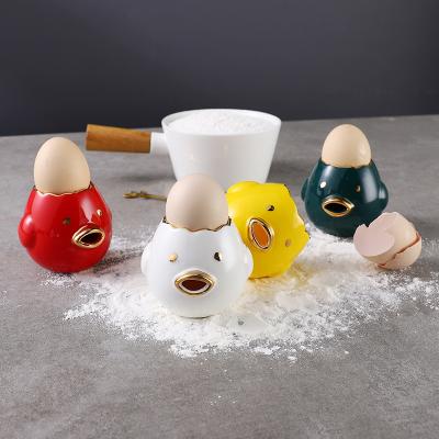 China Viable White Egg Yolk Separator Egg Separator,Ceramic Filter Divider Automatic Egg Opener Separating Kitchen Cooking Tool for sale