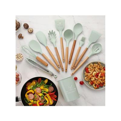 China Sustainable Kitchen Utensils Set Food Grade Wooden Handle Utensils Set Wooden Utensils Set For Kitchen for sale