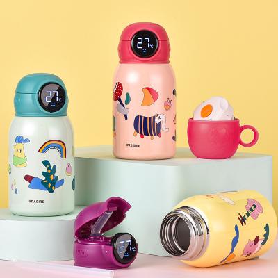 China 500ML Cartoon 316 Portable Smart Kids Student Mug Smart Temperature Display Mini Drinkware for sale