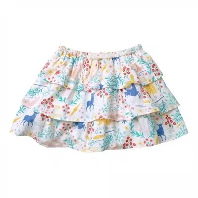 China Anti-Wrinkle Girl's Cotton Printed Skirt for sale