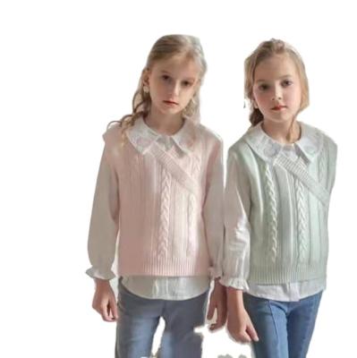 China Spring 2022 Knitted Vest Breathable For Girls for sale