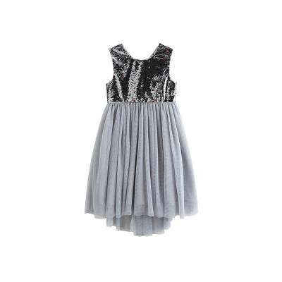 China Factory Outlet Nylon Gray Baby Girls Dresses Of Sensitive 7 Years for sale