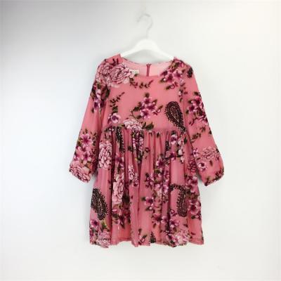 China Lovely Design Rose Dress Nylon Appropriate Actions 8 Years Old Kids Girls Dresses for sale