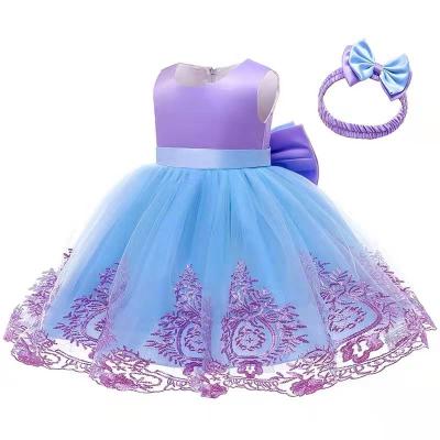 China Washable Girls and Babies Festival Veil Dress with Headband for sale