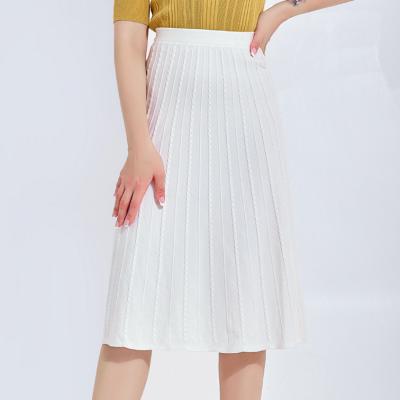 China Fashion Hot Sale Anti-wrinkle Anti-pilling Lady Sweater Skirt Soft Spring Summer Women Knit Skirt for sale