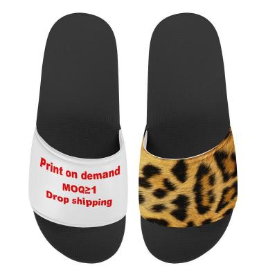 China Fashion Trend Women Slippers Customized Logo DIY Photo Brand Slipper Shoes Print Sandals Men Custom Made for sale