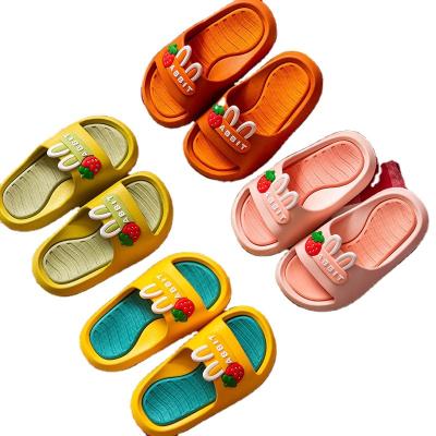 China 2022 Summer Anti-Slippery Children's Slippers for Home Bathroom Beach Shoes PVC Flip Flops Baby Slippers Girls Boys Kids Slip-Resistant Sandals for sale