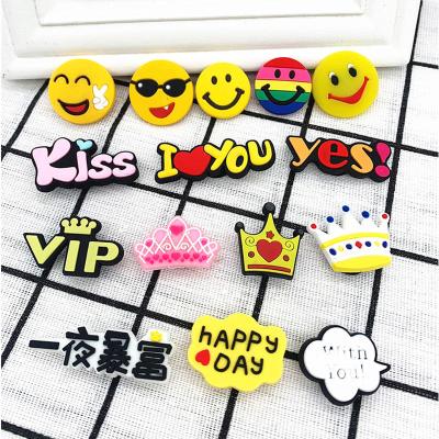 China Removable Clog Charm Cartoon Accessories Glue Soft Shoes Buckles Garden Shoes Decorations Customized Charms Designer for sale