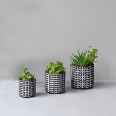 China Minimalist Unique Desk Flower Arrangement Concrete Planter For Home Decor Bedroom Decor for sale