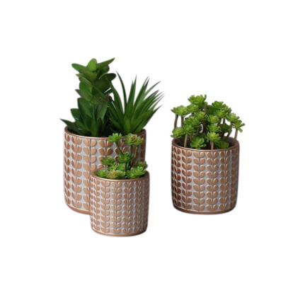 China Office Minimalist Concrete Cement Planters Set for sale