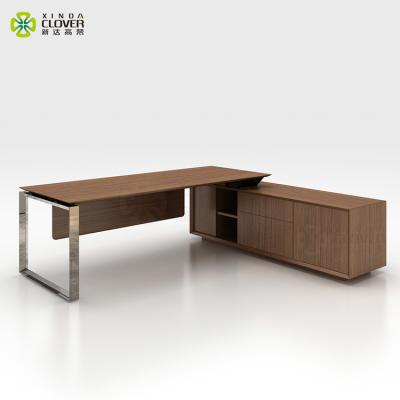 China Modern Design High Quality Mirror Polish Office Furniture Modern CEO Executive Desk for sale