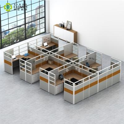 China Standard Size 4/6 Standard Size Commercial Seating Manufacturer Modern Design Compartment Workstation Modular Office Furniture for sale