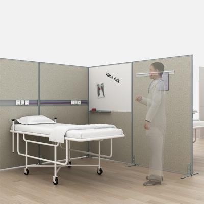 China Europe Movable Medical Infectious Diseases Barrier Property Room Divider Screen For Hospital Separation for sale