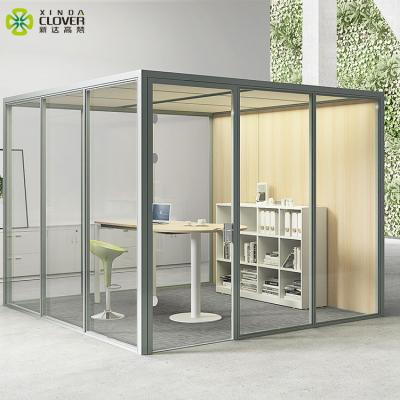 China Soundproof Soundproof Pod Indoor Booths Phone Single Occupant And Double Desk Phone Booth for sale