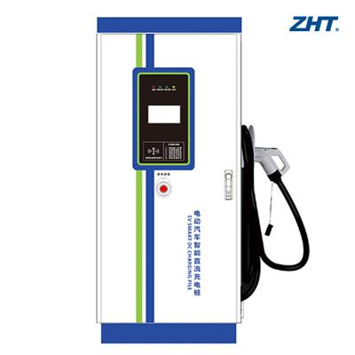 China Household and Commercial Single Floor Floor Mounted ZHT 80KW DC EV Charger Gun 4G WIFI LCD Screen IP54 Waterproof EV Charging Station NCD006-B for sale