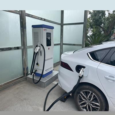 China Household Smart Gun LCD Screen GBT Electric Car Floor Mounted Single Charging Station and Commercial EV DC EV Fast Charger ZHT 60KW for sale