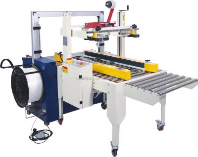 China Automatic Chemical Tape Gluing And Tying Closing Machine Box Machine Two In One for sale