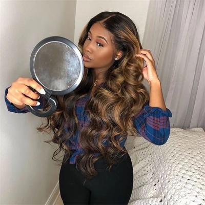 China Brazilian Body Wave Highlight Ombre Hair U Part Wigs For Color Women 180Density Remy Hair Wigs Middle Open U Part Wigs for sale