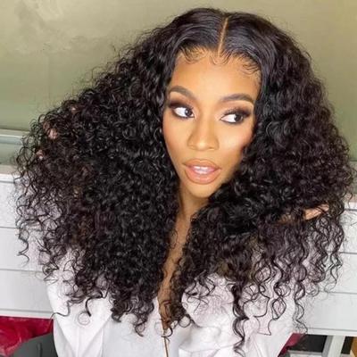 China Deep Wave HD Swiss Lace Wig Pre Plucked Fake Sweep Real Natural Full Lace 150% Natural Scalp Wigs With HD Lace for sale