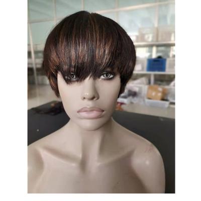 China Wholesale Brazilian Short Bang Bob Pixie Cut Lace Wig With Body Wave Lace Front Color Women Pixie Wigs Human Hair For for sale