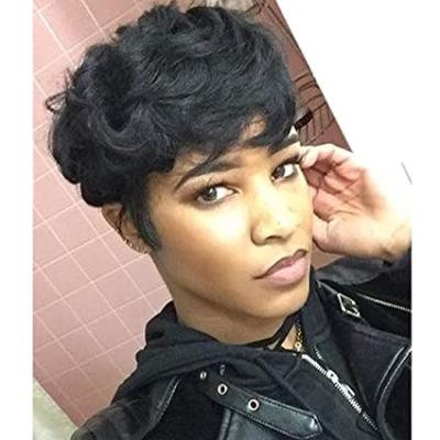 China Body Wave Hort Hair Wigs For Color Women Short Pixie Cut Side Bangs Wigs Cheap Hair Wigs for sale