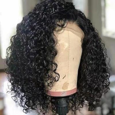 China Natural Raw Brazilian Hair Full Front Lace Wig For Women Jerry Wave Deep Curly Front Lace Wig Wholesale Superb Curly Hair Wig for sale