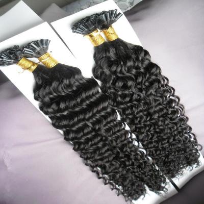 China Afro Kinky Curly As Picture 4A 4B 4C I u Tip Hair Afro Kinky Curly Extension , Raw Indian Hair 1 gram i tip hair extension for sale