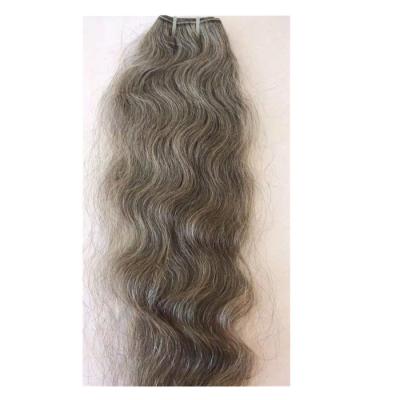 China Wave Extension 100% Human Raw Virgin Hair Silky Straight Silver Gray Extensions Tip i Salt and Pepper Hair Extensions for sale