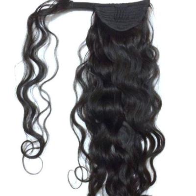 China About 100% Loose Deep Curly Regular Wave Ponytail Wig Wrap Hair Ponytail Extensions With Clip 120g for sale