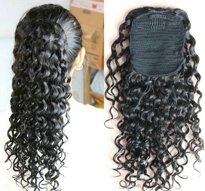 China Deep Curly Drawstring Ponytail Extensions Hair Piece 120g Deep Wave Ponytail Hair Drawstring Ponytail Extensions Hair Piece for sale