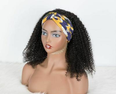 China Wholesale Deep Curly Remy Human Hair Headband Wig, Hair Wig For Color Women, Curly Headband Hair Wig for sale