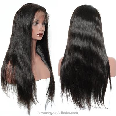 China Other 100% Mink 10A Virgin Hair Transparent Lace Brazilian Unprocessed Straight Full Lace Wigs for sale