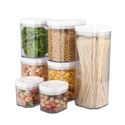 China Freshness Preservation 7 Packs BPA BPA Free Airtight Plastic Bin Bread Kitchen Food Clear Tea Storage Storage Containers With Lids for sale