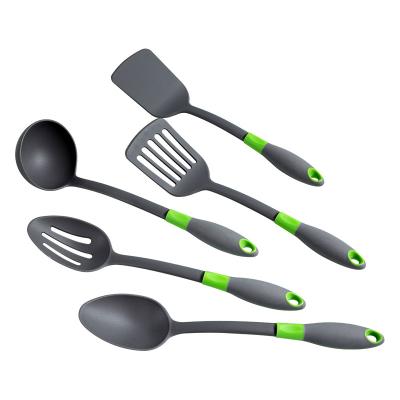 China Sustainable Cookware BPA Free Nylon 5 Pieces Cooking Kitchen Utensil Tools Utensil Set For Restaurant for sale