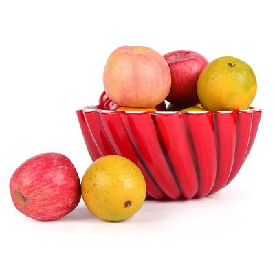 China 2021 New Style Sustainable Durable Two Tongs Color Snack Fruits Large Serving Bowls for sale