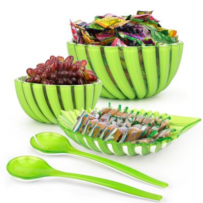 China Viable multifunctional large deep plastic salad bowl for DIY for sale