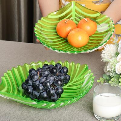 China Sustainable Nordic Style Leaf Shaped Salad Dishes Snack Storage For Wedding Party for sale